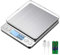 KUBEI Digitale Küchenwaage, wiederaufladbar über USB, 3 kg/0,1 g, für Backwaren, Präzision, Wiegeplatten aus Edelstahl, Tara-Funktion