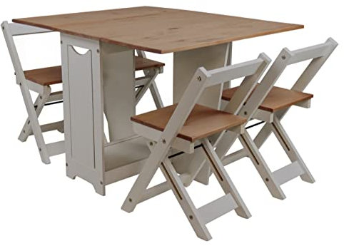 Mercers Furniture Corona Grey Wax Butterfly Dining Set