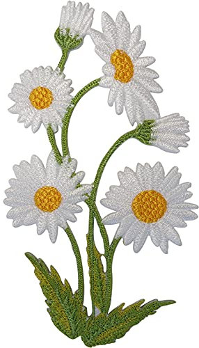 Daisy Flower Patch Iron Sew On Clothes Jeans T Shirt Dress Bag Embroidered Badge