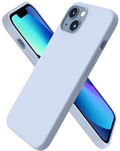 ORNARTO für iPhone 13 6,1 Silikon Case, Hülle Ultra Dünne Voller Schutz Flüssig Silikon Handyhülle Schutz für iPhone 13(2021) 6,1 Zoll Sierrablau