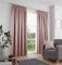 Fusion - Galaxy - Pair of Dim-out Pencil Pleat Curtains - 46 Width x 72 Drop (117 x 183cm) in Blush