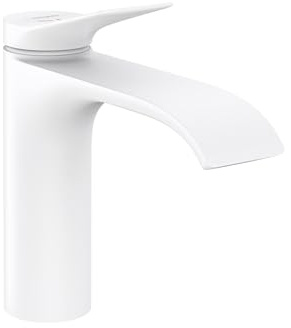 hansgrohe Vivenis 75020701 Moderner Wasserhahn mit 1 Griff, 1 Loch, 17,8 cm hoch, mattes Weiß