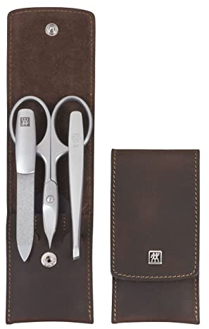 ZWILLING Beauty Twinox 4-pc Brown Leather Case Set