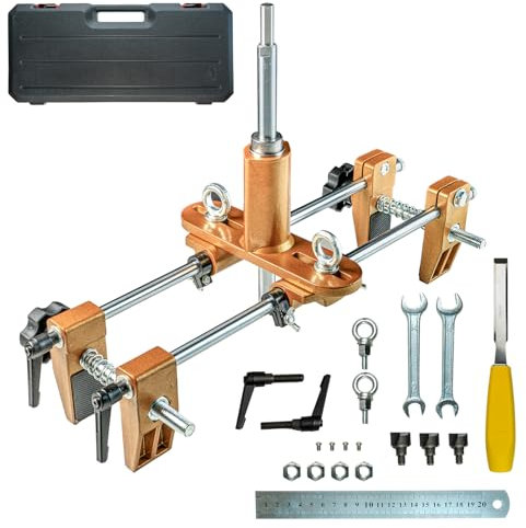 Mortise Lock Jig,Door Lock Hole Opener Kit for Wooden Doors,Door Lock Installation Kit Mortising Machine Mortise Jig with 3 Drill Bits,Suitable for Angle Grinder and Electric Hand Drill