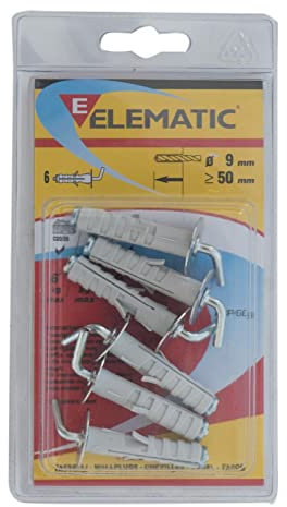 CF ELEMATIC BLISTER TASSELLO ENP/GL 9 GANCIO LUNGO 6 PZ