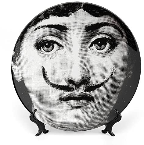 Lina Cavalieri - Piatto decorativo Fornase per il trucco del viso, decorazione da appendere alla parete, con staffa e speciale gancio a molla, stile - 70,1 cm