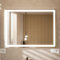 Essbhach Badspiegel mit Beleuchtung, Badezimmerspiegel Antibeschlag, 3 Lichtfarben Led Badezimmer Spiegel mit Touch Schalter, Spiegel Bad mit Licht, 100 x 60 cm