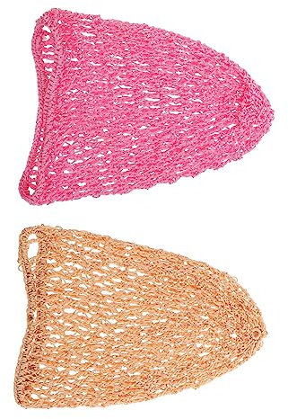 FOMIYES 2st Lange Netztasche Für Die Haarpflege La Hüte Für Frauen Mesh- Haarnetz- Rayon Frauenhaarnetz Zum Schlafen Haarnetzabdeckung Salonhaar Kunstseide Mädchen Wanne Haarsträhnen Stoff