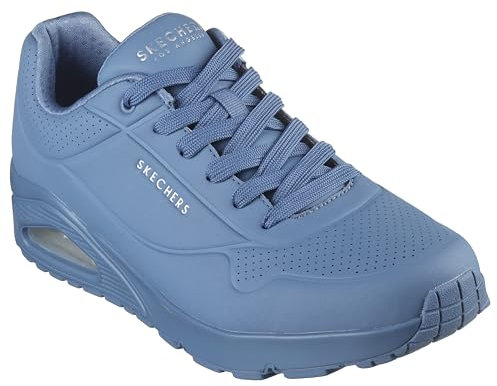 Skechers Herren UNO Stand on Air Sneaker, Blaues Durabuck-Mesh, 42 EU
