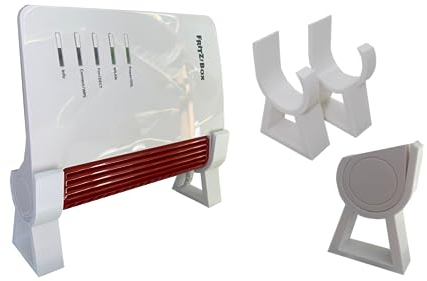 Ständer kompatibel mit AVM Fritzbox 5530 Fiber | Füße | Halter | Kompatibles Zubehör (44 mm, Weiß) – kein Originalteil