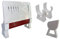 Ständer kompatibel mit AVM Fritzbox 5530 Fiber | Füße | Halter | Kompatibles Zubehör (44 mm, Weiß) – kein Originalteil