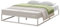 Novilla Cadre de lit Plateforme en métal pour Matelas de 90 x 190 cm, Rangement sous Le lit, Support à Lattes en Bois, Pas Besoin de sommier, Assemblage Facile, Blanc