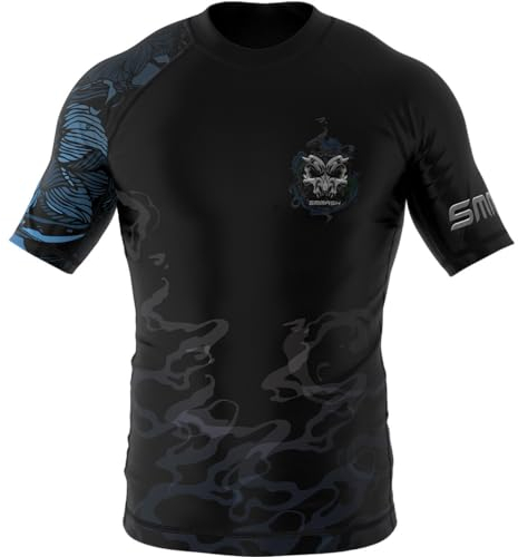 SMMASH Rashguard Junge Kampfsport Kurze, Kids Sport Longsleeve Atmungsaktiv und Leicht, Sportoberteile Kinder für MMA, Krav MAGA, Slim Fit Funktionsshirt, Hergestellt in der EU (M)