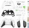 Hzxkqmil Ersatz-Gehäuse Vollschalen-Kit für Xbox One Elite 1st Controller - Inklusive Faceplates Abdeckung Mittlerer Rahmen Seitenschienen ABXY-Tasten LB RB Stoßfänger Zubehör (Weiß)