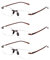TERAISE Rimless Reading Glasses Comfortable Lightweight Frameless Reader Men Women Blue Light Blocking Computer Eyeglasses(1.0X)