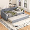 YESGIGA 90x200cm Schlafsofa, Tagesbett, mit ausziehbares Rollbett, USB-Anschluss (Grau)