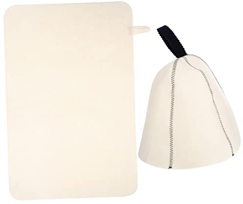 INOOMP 1 Set Filz Saunahut Filz Saunakappe Badezimmer Damenhut Atmungsaktiv Saunahut Saunaraum Saunahut Haushalt Badekappen Badezimmer Saunakappen Damen Badekappen