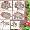 EIRZNGXQ Garden Fence Large Flower Stencils, Sunflower Wall Art Stencil