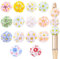 PH PandaHall 14 Colors 20mm Flower Clay Beads Candy Spring Color Glitter Spacer Beads for Pen Decoration Bling Rose Beads Rhinestone Craft Beads for Bracelet Making Valentines Chirstmas Gift