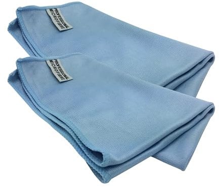 Tek Automotive Twin Pack Large Microfibre Glass Cleaning Cloths – Streak-Free, Lint-Free, Durable 40x48cm – Car Window Cleaner, Glasses Cleaner, Machine Washable, Perfect for Glass & Detailing