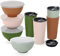 Greentainer Lot de 4 grands bols Ã céréales et tasses incassables avec couvercles, en plastique léger - Passe au lave-vaisselle et au micro-ondes - Vaisselle de camping pour 4 personnes
