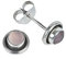 Ohrstecker 925 Silber Rosenquarz rosa Stein Edelstein Ohrringe echt Silber Damen Sterling Silber Stecker Geschenk (MOS-106-07)