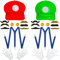 iDattel Mario & Luigi Kostüm-Set für Erwachsene: Unisex Kostüm mit Mario & Luigi Mützen, Handschuhen, Schnurrbart & Knöpfen für Cosplay, Karneval, Fasching & Themenpartys
