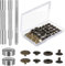 Botones de Presion 12 Set Corchetes de Presión Metálicos Botones Snaps de Presión con 4 Herramientas de Fijación para Reparar Ropa Chaquetas, Vaqueros, Correas y Trabajos de Costura 15mm (Bronce)