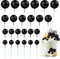 Oruola 24 Stück Tortendeko Kugeln Cake Topper,4 Größen Schwarze Ballons für Torte Deko,Kuchendekoration,Kugeln Tortendeko für DIY Dekoration,Hochzeit,Babyparty,Geburtstag,Party,Jahrestag