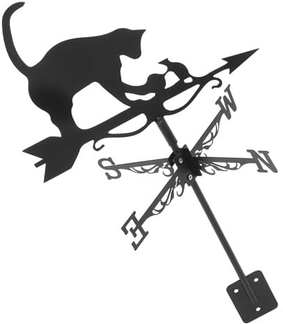 Edelstahl Garten Wetterfahne Dekorative Katze Windfahnen Richtung Anzeige Yard Decor