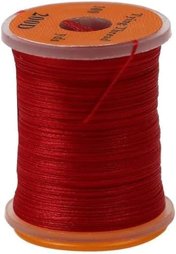 1 rouleau de fil rouge de 91,4 m 200D UV de qualité supérieure pour attacher les mouches, saumon, bar, mouches, matériau fluorescent, accessoires