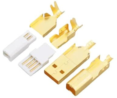 Ldabrye Connettori USB Golett per saldatura tipo A+B USB maschio presa adattatore connettori connettori