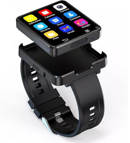 Smart Watch 4G con Android 11, processore Quad Core, 3 GB di RAM, 32 GB di memoria, schermo HD da 2,64 pollici, GPS integrato, monitoraggio fitness per uomini e donne