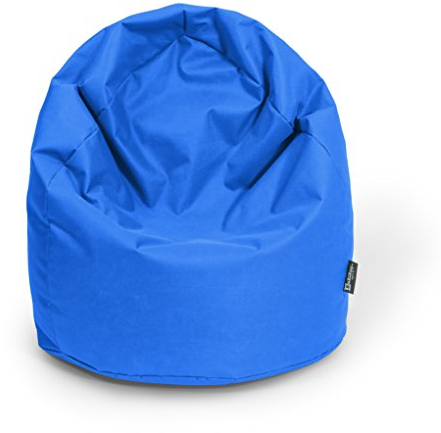 BuBiBag Sitzsack für Kinder in Tropfenform mit ÖKOTEX 100 - Outdoor Sitzsack oder als Indoor Gaming Sitzsack, Kindersitzsack für das Kinderzimmer, gefüllt mit EPS-Perlen (blau)