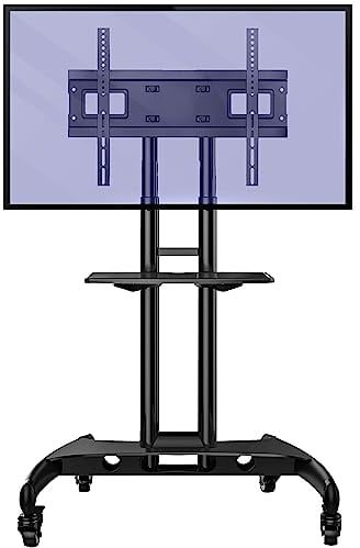 Invision Supporto TV da Pavimento con Ruote Carrello Staffa Porta Stand Mobile TV per Schermi 32 a 75 - Antiribaltamento Ultra-Stabile – Max VESA 600mm(L) x400mm(A) GT1200 ScreenStation