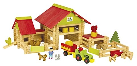 JEUJURA Grande ferme avec tracteur et animaux - 220 pieces
