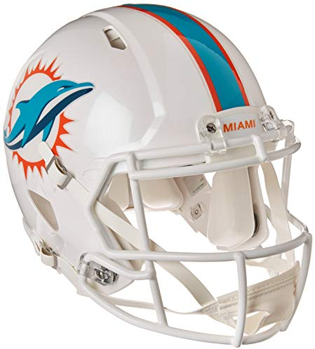 Riddell Authentic Full Size Miami Dolphins Helm Authentische volle Größe Speed Style 2018, Teamfarben, Einheitsgröße