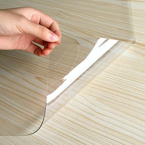 Plas-Tex Bodenschutzmatte Bürostuhlunterlage - WUNSCHMAßE - Bodenmatte Stuhlunterlage Transparent Klar Hartboden (100x100cm)