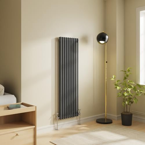 NRG Radiateur de salle de bain traditionnel en fonte Anthracite 1500 mm