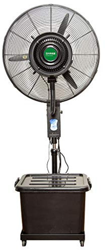 Ventilatore Oscillante a Piantana Umidificator Ventilatore a spruzzo industriale con nebulizzatore Umidificatore da pavimento sollevabile Ventilazione centrifuga sollevabile Ventilatore oscillante con