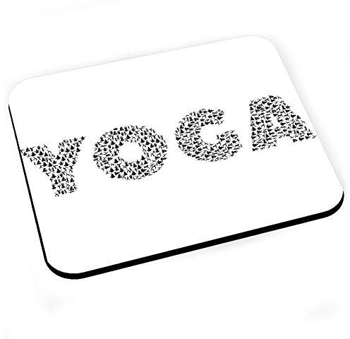 Fabulous Tapis de Souris Yoga Lettres Postures Meditation Asanas Bien Etre