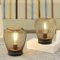 JHY DESIGN Set mit 2 Batteriebetriebenen Metall-Tischlampen Nachttischlampen Käfig-Batterielampe Kabellose Lampen für Schlafzimmer Zuhause Hochzeit Party Drinnen Wohnzimmer(Diamant Form)