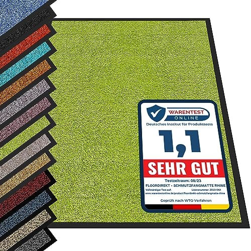etm® Schmutzfangmatte - Fußmatte in vielen Größen - Türmatte Fußabstreifer für Haustür innen und außen (Hellgrün, 120x180 cm)