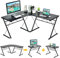 COSTWAY Schreibtisch L-Form, Eckschreibtisch, Gaming Computertisch PC-Tisch Computerschreibtisch, Bürotisch Ecktisch Winkelschreibtisch für Home Office, 150 x 150 x 76 cm (Schwarz)