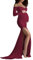 IBTOM CASTLE Robe Grossesse Shooting Photo Sexy Longue Jupe en Mousseline de Soie pour Photographie Mariage Plage Soireé Cérémonie Jupes Enceintes Maternité Vin Rouge S