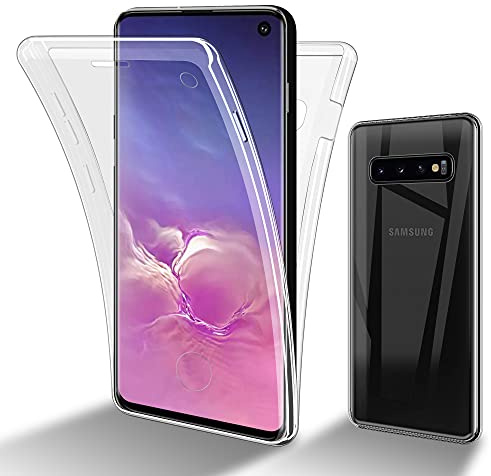 Cadorabo Hülle kompatibel mit Samsung Galaxy S10 4G Schutzhülle TPU Silikon Case 360 Slim Kratzfest Weiche Gummi mit Rundumschutz Case Hülle für Galaxy S10 4G in Transparent