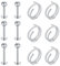 Longita 20G Tragus Piercing Chirurgenstahl Lobe Ohrringe Helix Knorpel Ohrpiercing Nase Lippe Piercing Helix Ohrringe Conch Piercing Helix Stud Piercing für Damen 12Stk Silber