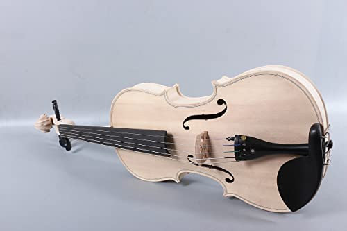 5 corde violino 4/4 Full size incompiuto Violino Bianco Ebano Raccordi Acero abete legno fai da te violino