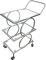 DARO DEKO Metall Servierwagen Silber - 75cm hoch - Glas Etagenwagen