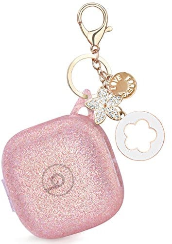 VISOOM Bling Powerbeats Pro Case Cover, Silicone Powerbeats Pro Cute Case Cover for Women Girl with Glitter Keychain for Powerbeats Pro Case (Rose Gold)